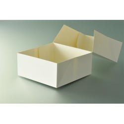 Boîte pâtissière blanche 32 x 32 cm sur hauteur 8 cm