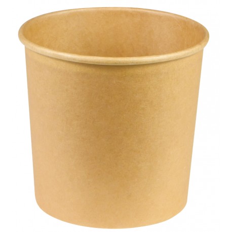 Pot en carton couleur kraft Spécial Chaud pour soupe  Ø 11.7 x 10,9 cm  780 ml