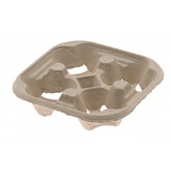 Porte Gobelets en pulpe pour 4 tasses