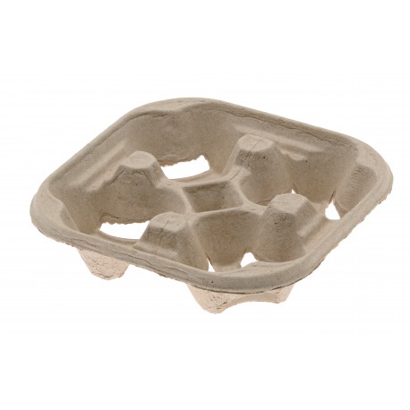 Porte Gobelets en pulpe pour 4 tasses