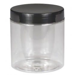 Pot en plastique réutilisable avec couvercle en plastique à vis 250 ml