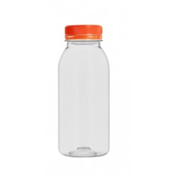 Bouteilles en plastique 25 cl avec bouchon orange