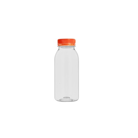 Bouteilles en plastique 25 cl avec bouchon orange